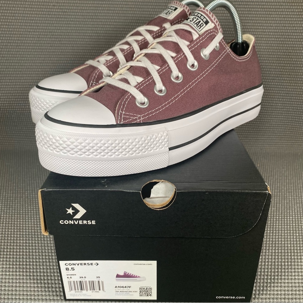 Converse Chuck Taylor All Star Lift Platform Canvas Women's US 8.5 Brown